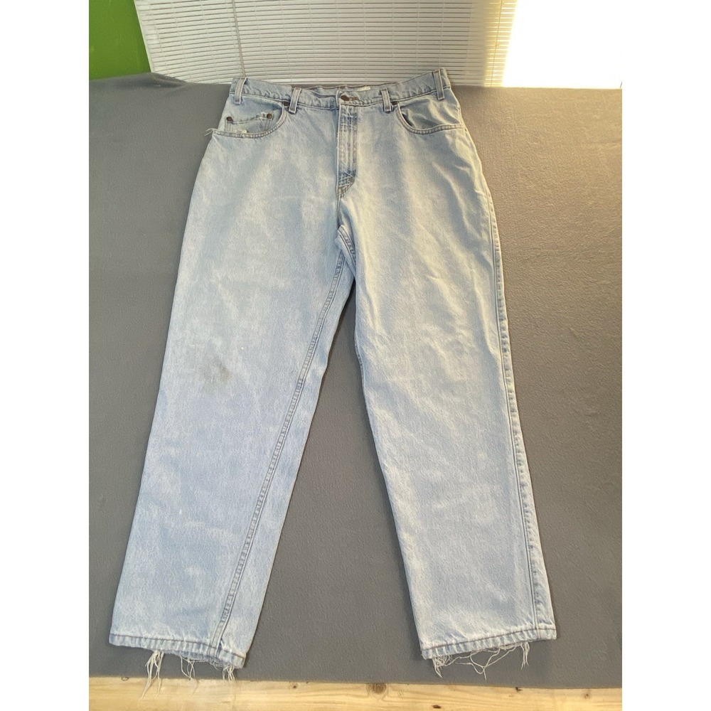 Vintage Thrashed Levi's 545 Brown Tab 1990s Boot Cut  Jeans Size 35x 29 Measured